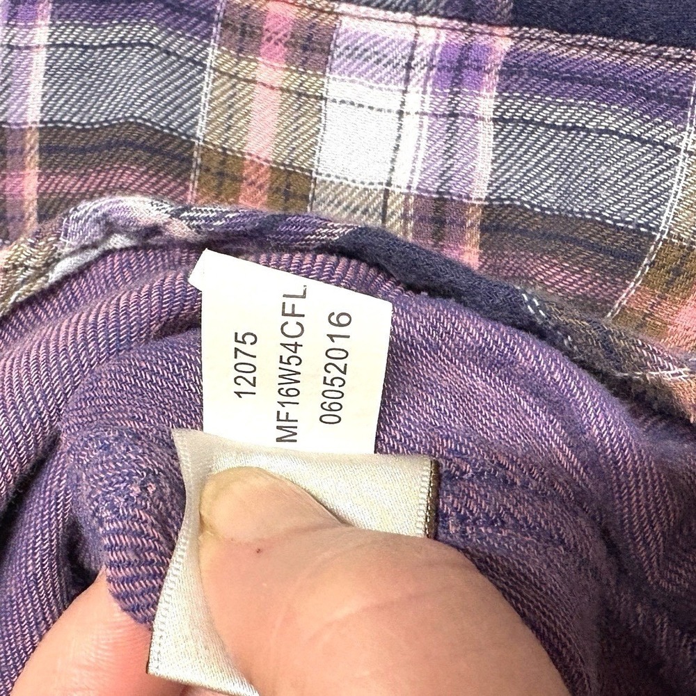Peter Millar Flannel Shirt Mountainside Collection Purple Plaid Mens Medium - Picture 7 of 9